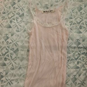 Michael Stars Lace Lined Tank Top